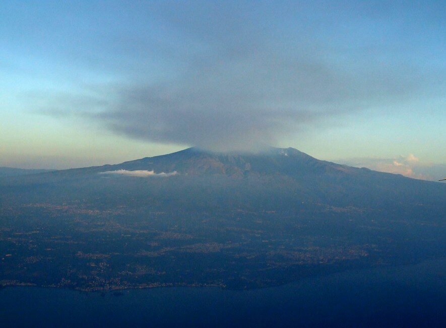 Vulcano Etna, veduta aerea