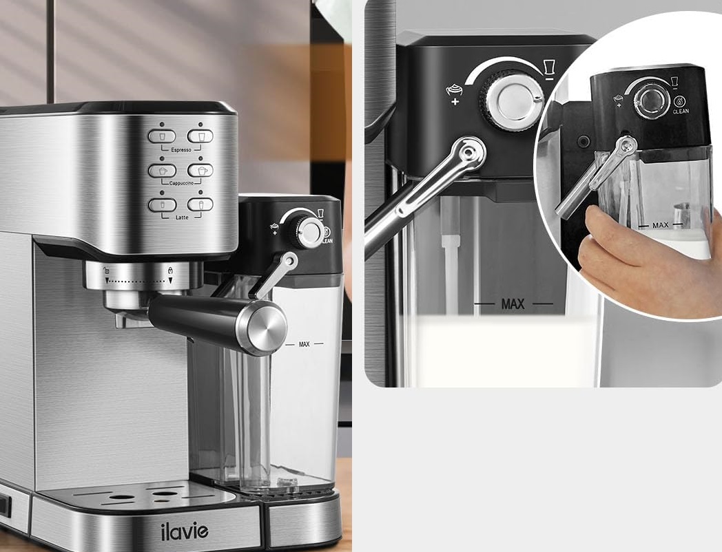 le migliori macchine da caffè con cappuccinatore, collegare il cappuccinatore, latte, cappuccino, lancia per il cappuccino