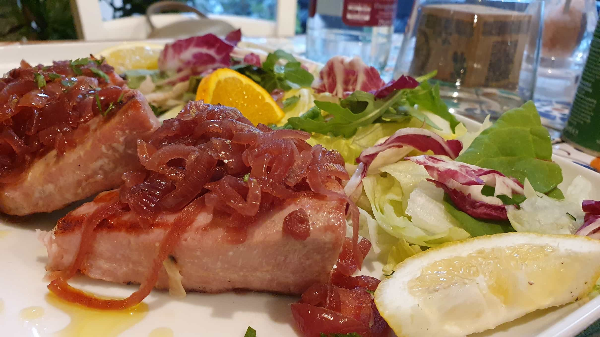 Ristorante Pizzeria il Siciliano Messina, tonno con cipolla in agrodolce